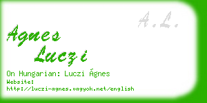 agnes luczi business card