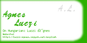 agnes luczi business card